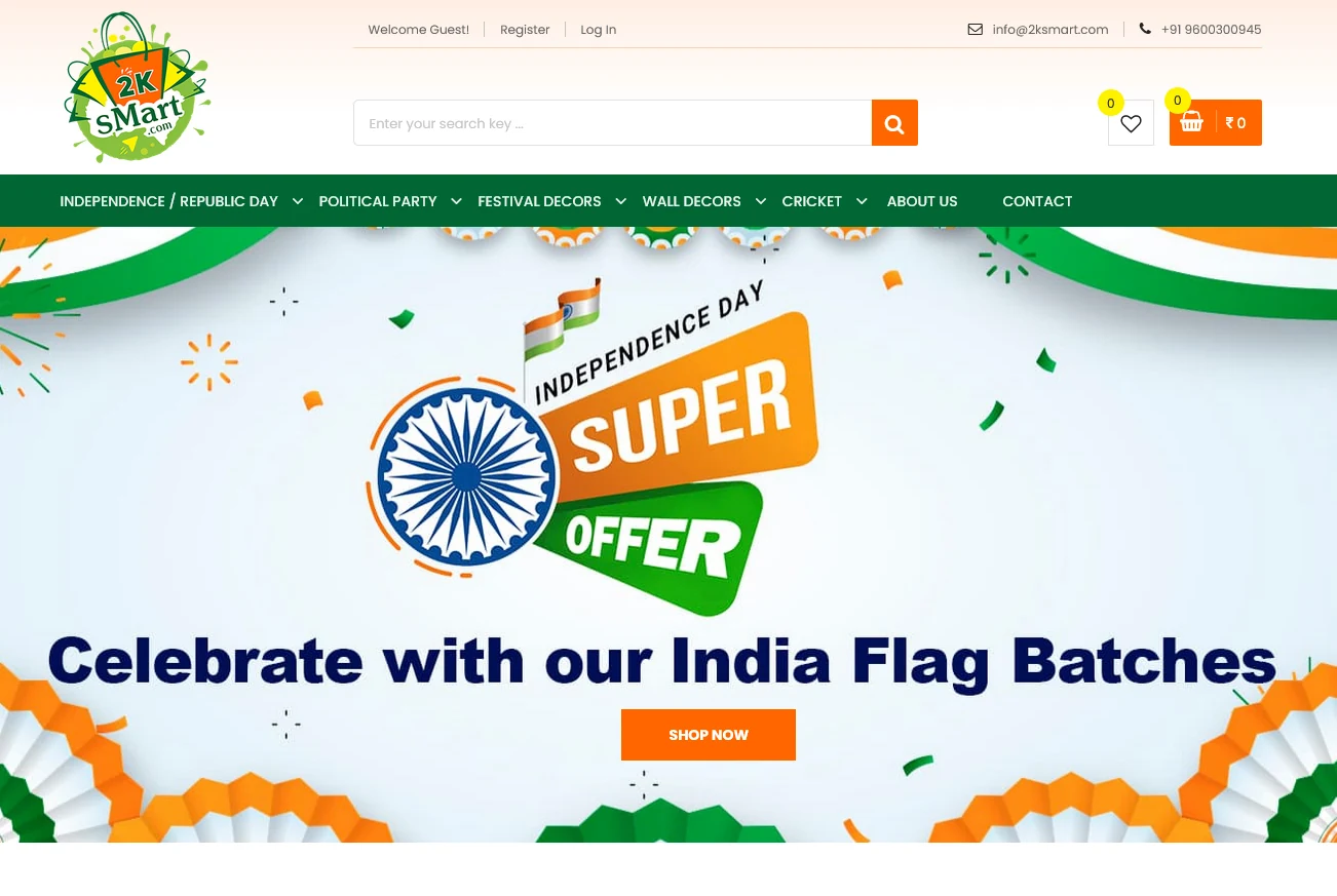 2K Smart online shopping and e-commerce website project