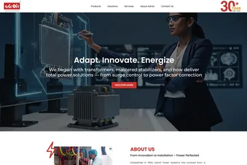 Adroit Power Systems responsive industrial website project