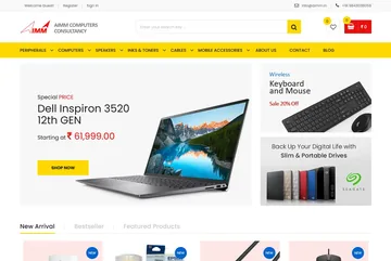 AIMM e-commerce website design and development project