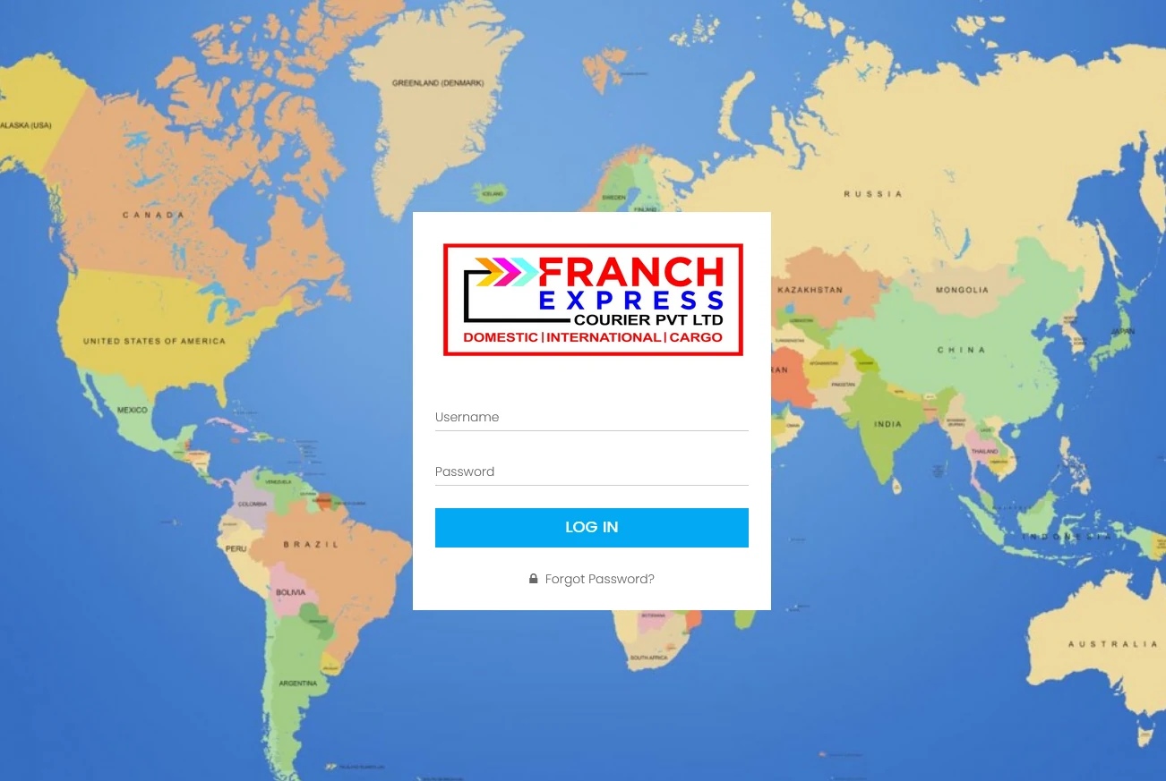 Franch Express courier ERP web application project