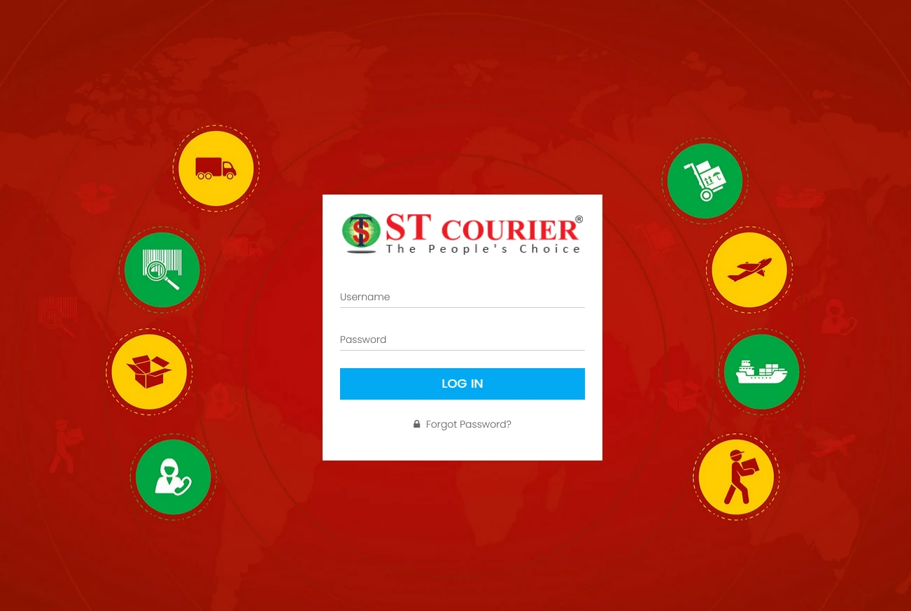 ST Courier ERP custom web application project